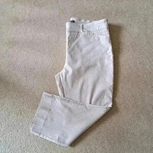 ❤️NWT Hilary Radley Striped Pants Beige White Pull On Ankle Pants Various Sizes